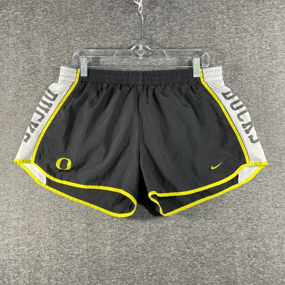 NIKE DRI-FIT NCAA OREGON DUCKS WOMENS XL LINED ATHLETIC RUNNING SHORTS